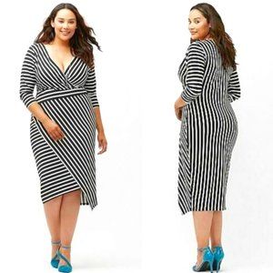 Lane Bryant Simply Chic Collection Faux Wrap Dress